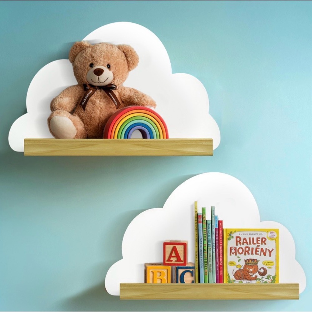 Cloud Shaped Wall Shelves - set of 2